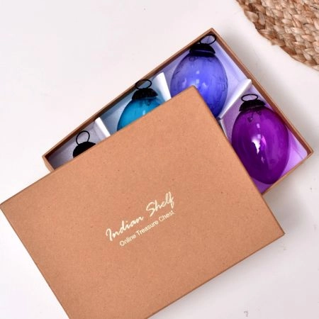 6 Pieces Multicolor Christmas Ornaments - Easter Eggs Decor Christmas Tree Ornaments 